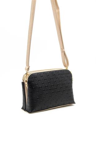 Silver & Polo SP623 Kadın Çapraz Çanta Logolu Siyah-S.Nut