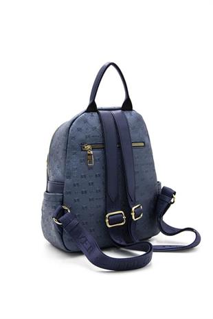 Silver & Polo SP906 Kadın Sırt Çantası Logolu Lacivert