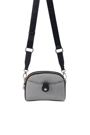 Silver & Polo SP1144 Kadın Çapraz Çanta King Desen Siyah