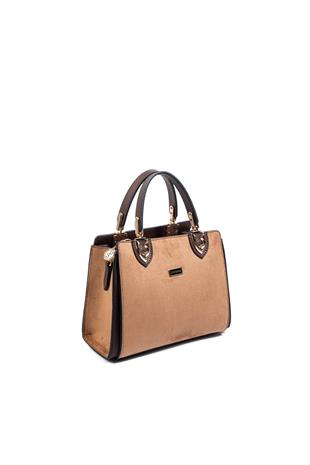 Silver & Polo SP1133 Kadın El Çantası Süet Taba-Kahve