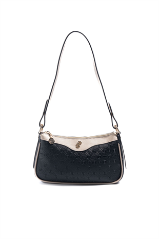 Silver & Polo SP1274 Kadın Çapraz Çanta Logolu Siyah-S.Nut