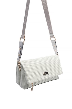 Silver & Polo SP1278 Kadın Çapraz Çanta King Desen Yeşil-Kemik