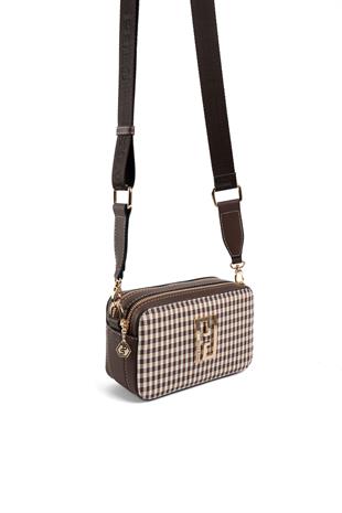 Silver & Polo Kahve Sarı - Kahve SP1078 Kadın Çapraz Çanta