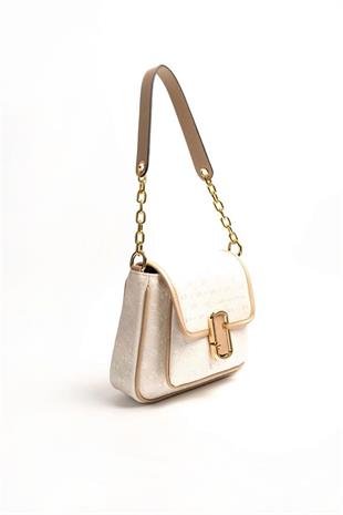 Silver & Polo SP1147 Kadın Omuz Çantası Logolu Sedef-S.Nut