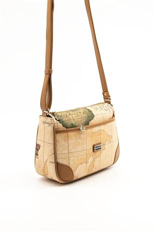 Silver & Polo SP1060 Kadın Çapraz Çanta Harita Taba-A.Taba