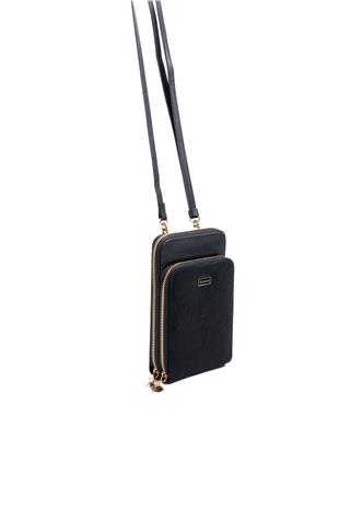 Silver & Polo SP1011 Kadın Telefon Çantası Süet Siyah-Siyah