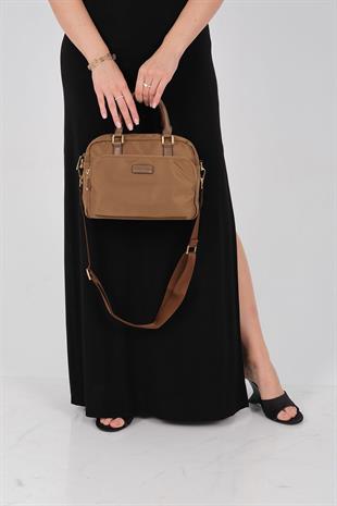 1217 Kadın El Çantası  Tütün-Kahve