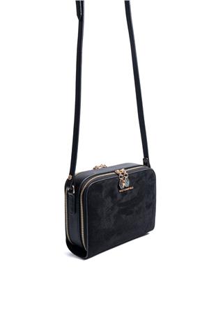 Silver & Polo SP888 Kadın Çapraz Çanta Süet Siyah