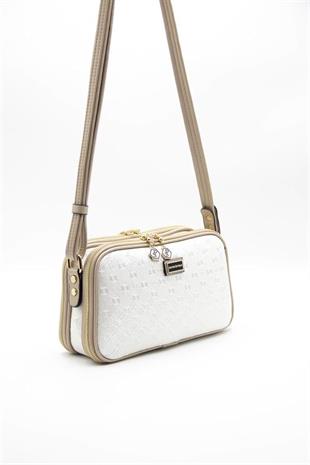 Silver & Polo SP899 Kadın Çapraz Çanta Logolu Sedef-S.Nut