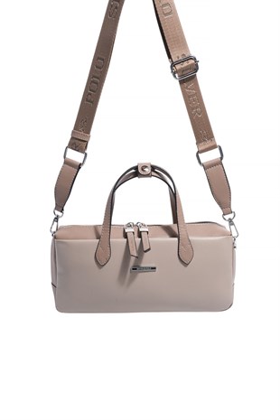 Silver & Polo SP1276 Kadın El Çantası Düz Koyu Bej-Latte