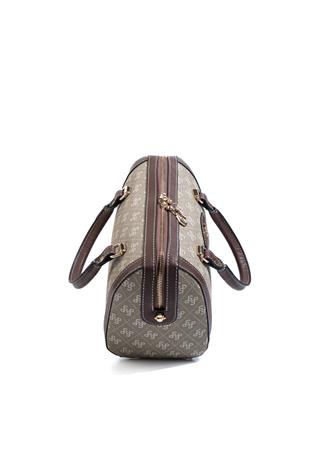 Silver & Polo SP1091 Kadın El Çantası Monogram Y.Yeşil-Kahve