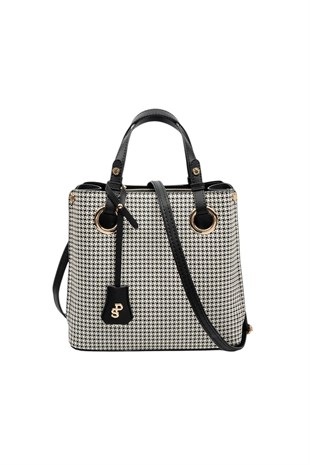 Silver & Polo SP975 Kadın El Çantası King Desen Siyah-Siyah