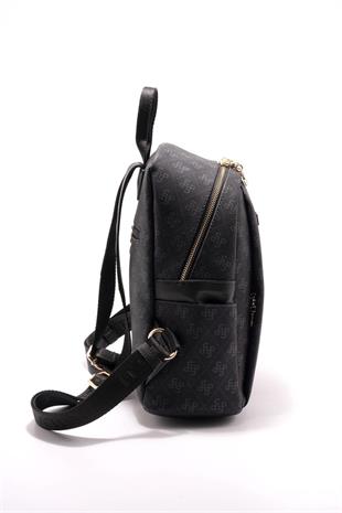 Silver & Polo SP926 Kadın Sırt Çantası Monogram Siyah