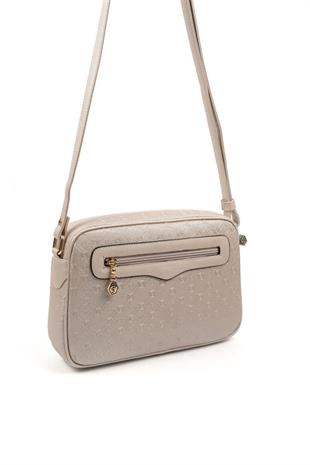 Silver & Polo SP491 Kadın Çapraz Çanta Logolu Bej-S.Bej