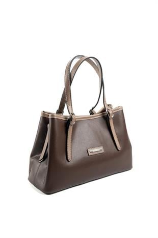 Silver & Polo SP1252 Kadın El Çantası Düz Kahve