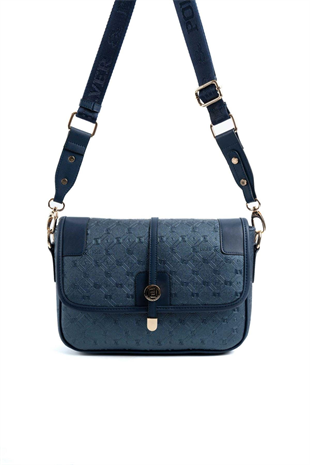 Silver & Polo SP1182 Kadın Çapraz Çanta Logolu Lacivert
