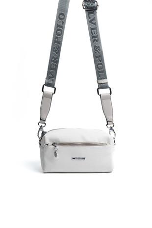 Silver & Polo SP1142 Kadın Çapraz Çanta Petek Beyaz-A.Gri