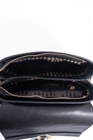 Silver & Polo SP1275 Kadın Çapraz Çanta King Desen Yeşil-Kemik