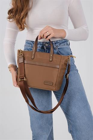 1214 Kadın El Çantası  Tütün-Kahve