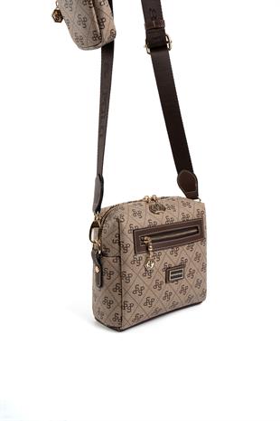 Silver & Polo Koyu Bej - Kahve SP1038 Kadın Çapraz Çanta