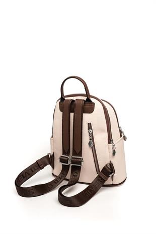 Silver & Polo SP1161 Kadın Sırt Çantası Petek Bej-Kahve