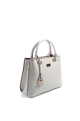 Silver & Polo SP1272 Kadın El Çantası King Desen Yeşil-Kemik