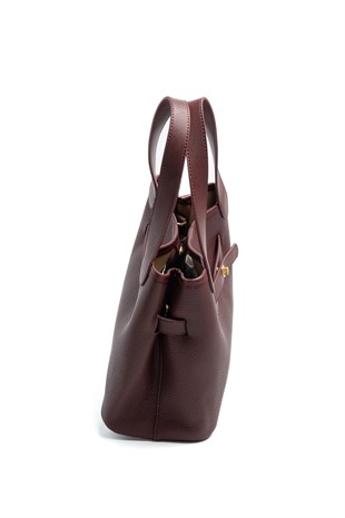 Silver Polo SP1240 Kadın Omuz Çantası Mini Rolax Bordo-Bordo