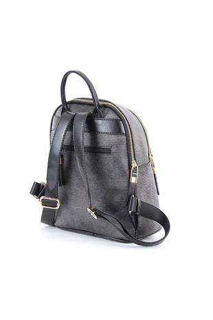 Silver & Polo SP901 Kadın Sırt Çantası Petek M.Gümüş-Siyah