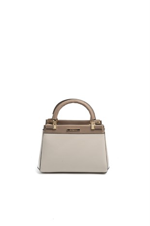 Silver & Polo SP1193 Kadın El Çantası Düz Bej-Latte