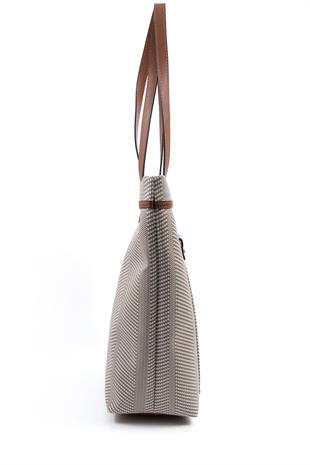 Silver & Polo Bej - Taba SP1203 Kadın Omuz Çantası