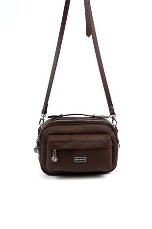 Silver & Polo Kahve SP1186 Kadın Çapraz Çanta