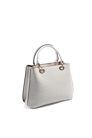 Silver & Polo SP1272 Kadın El Çantası King Desen Yeşil-Kemik