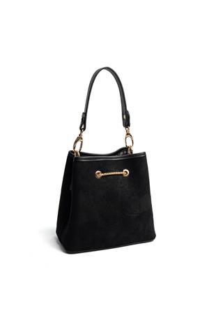 Silver & Polo SP1266 Kadın Çapraz Çanta Süet Siyah