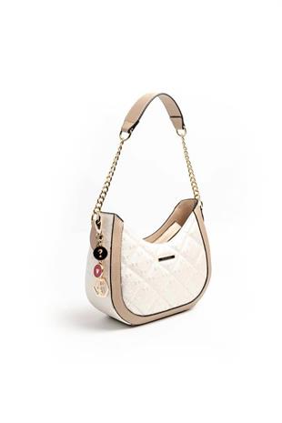 Silver & Polo SP1168 Kadın Omuz Çantası Logolu Sedef-S.Nut