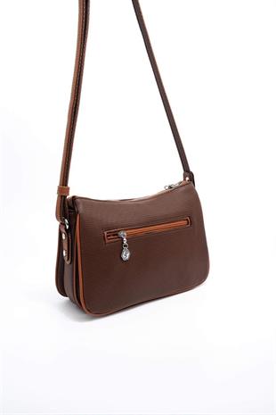 Silver & Polo SP818 Kadın Çapraz Çanta Petek Kahve-Taba