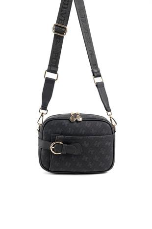 Silver & Polo SP1269 Kadın Çapraz Çanta Monogram Siyah