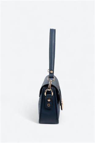 Silver & Polo SP1179 Kadın Omuz Çantası Logolu Lacivert-Lacivert