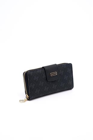 Silver & Polo SP928 Kadın Cüzdan & Kartlık Monogram Siyah