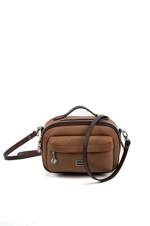 Silver & Polo Karamel - Kahve SP1186 Kadın Çapraz Çanta