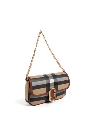 Silver & Polo Bej - Taba SP1171 Kadın Omuz Çantası