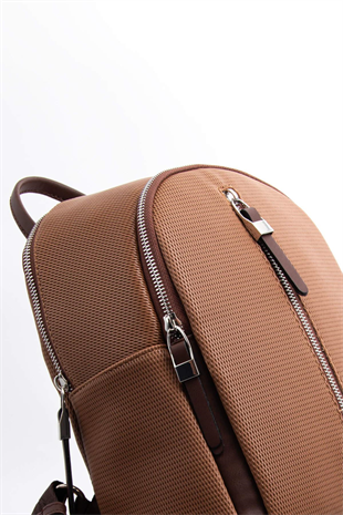 Silver & Polo SP901 Kadın Sırt Çantası Petek Karamel-Kahve