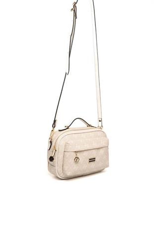 Silver & Polo SP1186 Kadın Çapraz Çanta Monogram Taş-Kemik