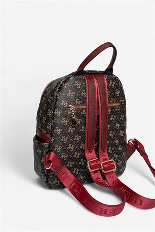 Silver & Polo Kahve Sarı - Bordo SP906 Sırt Çantası