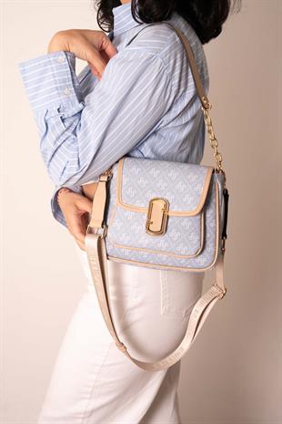 Silver & Polo Mavi - Nut SP1147 Kadın Omuz Çantası