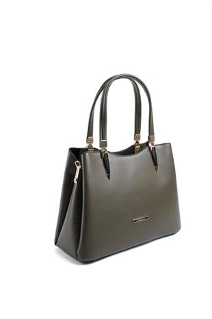 Silver & Polo SP1205 Kadın El Çantası Düz Zeytuni