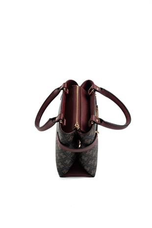 Silver & Polo Kahve Sarı - Bordo SP1149 El Çantası