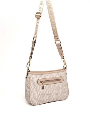 Silver & Polo SP1160 Kadın Çapraz Çanta Ç.Örgü Bej-Kum