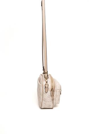 Silver Polo SP1186 Kadın Çapraz Çanta Monogram Bej-Kum