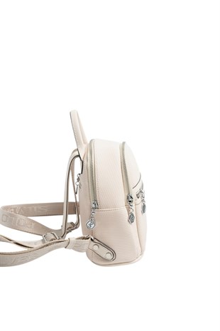 Silver & Polo SP983 Kadın Sırt Çantası Petek Bej-Bej