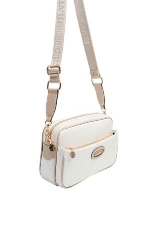 Silver & Polo SP1267 Kadın Çapraz Çanta Logolu Sedef-S.Nut